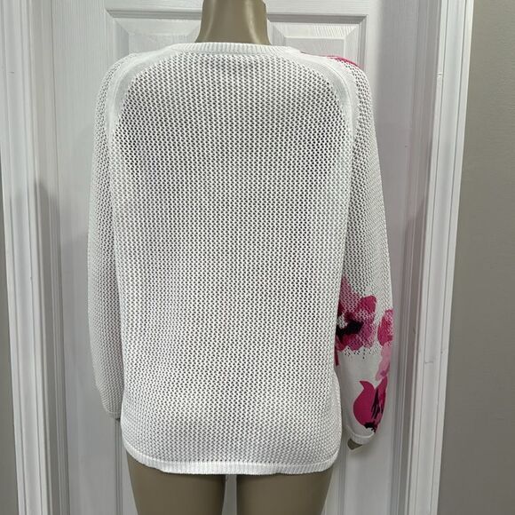 RABE FLORAL PRINT AJOUR KNITTED SWEATER - Picture 5 of 9